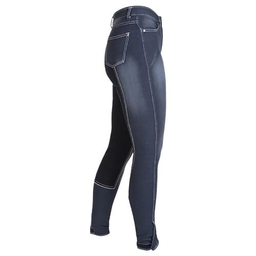 HyPERFORMANCE Womens/Ladies Denim Look With Leather Seat Breeches