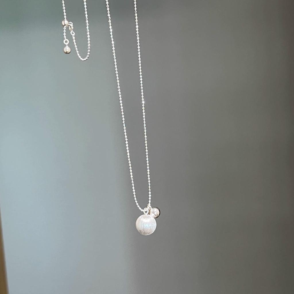 Minimalist Women's Pearl Necklace, S925 Sterling Silver, Adjustable Long Sweater Chain