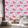 Wallpaper Colorful butterflies flowers plants for living room and bedroom 50x1000