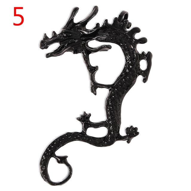 Винтажные панк-серьги в стиле ретро с драконом, серьги-каффы с розами, готические серьги-клипсы для женщин и мужчин, вечеринка