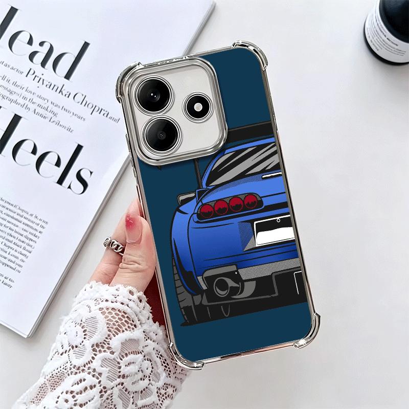 JDM Спортивные Автомобили Минималистичный Дизайн Покрытие Чехол для Телефона Для Xiaomi Redmi Note 14 15 Pro Plus 13 12 11 11S 11T 10 9S 9 5G Противоударный