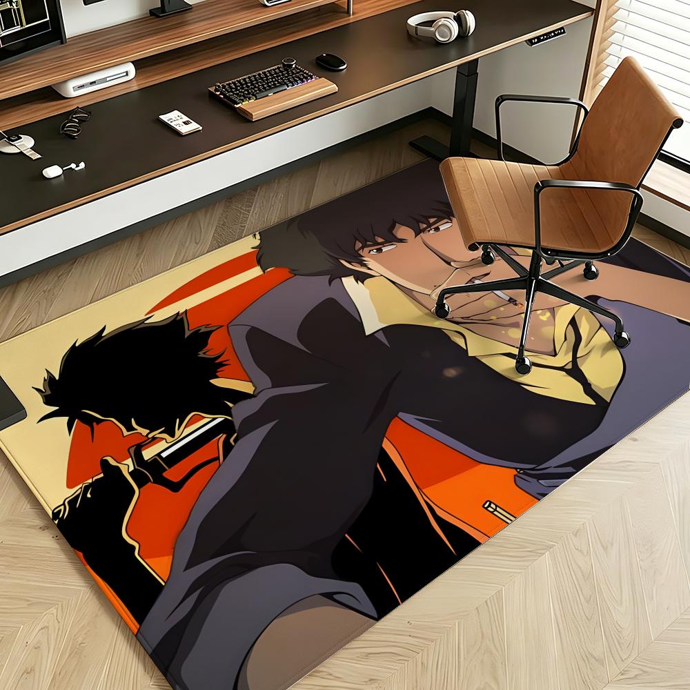 anime C-Cowboy B-Bebop Floor Mat Soft Flannel Entrance Door Mat Non Slip Absorbent Bathroom Bedroom Floor Rug