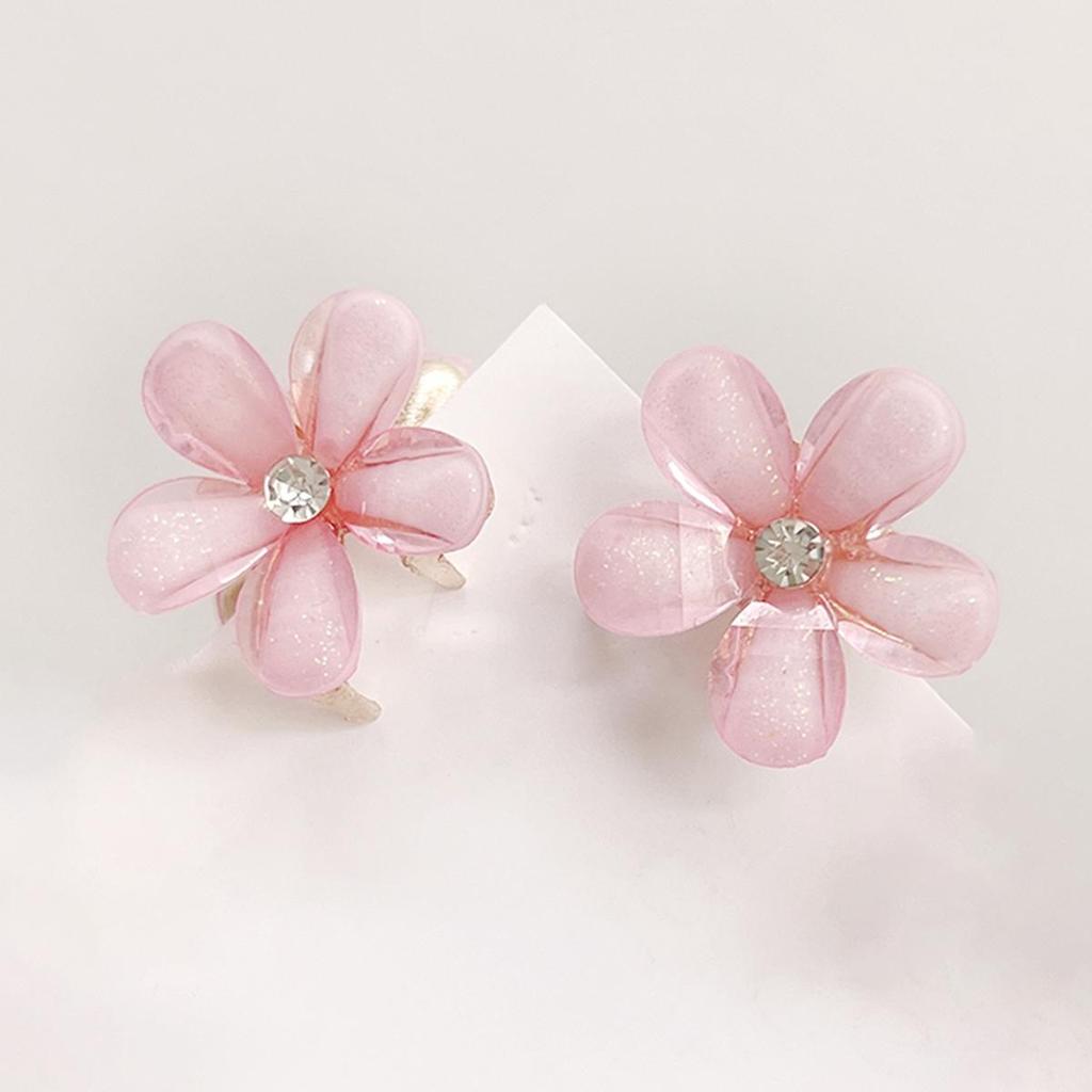 2 шт., маленькие коготки для волос из сплава с кристаллами и цветами для женщин, девушек, заколки для макияжа, аксессуары для волос, головной убор в виде краба