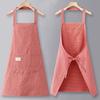 Portable Plaid Apron Breathable Cooking Apron Work Clothes Pure Cotton Apron  Cafe
