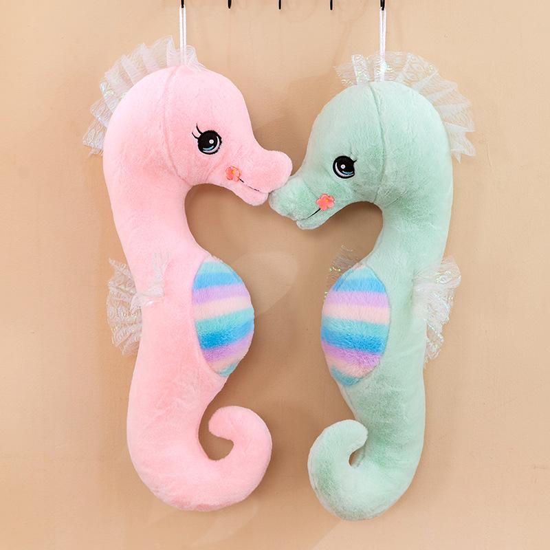 Cute Colorful Seahorse Cartoon Parent-child Seahorse Pregnant Woman Sleeping Pillow Aquarium Souvenir Holiday Gift