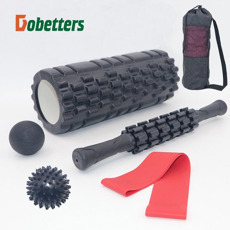 33cm Yoga Foam Roller With Moon Shape Wolf Tooth Massage Stick Set Myofascial Release Pilates