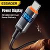 Essager Digital Display USB Type C - USB C кабель для Huawei mate60 100 Вт быстрая зарядка зарядное устройство провод шнур для Macbook pro Xiaomi