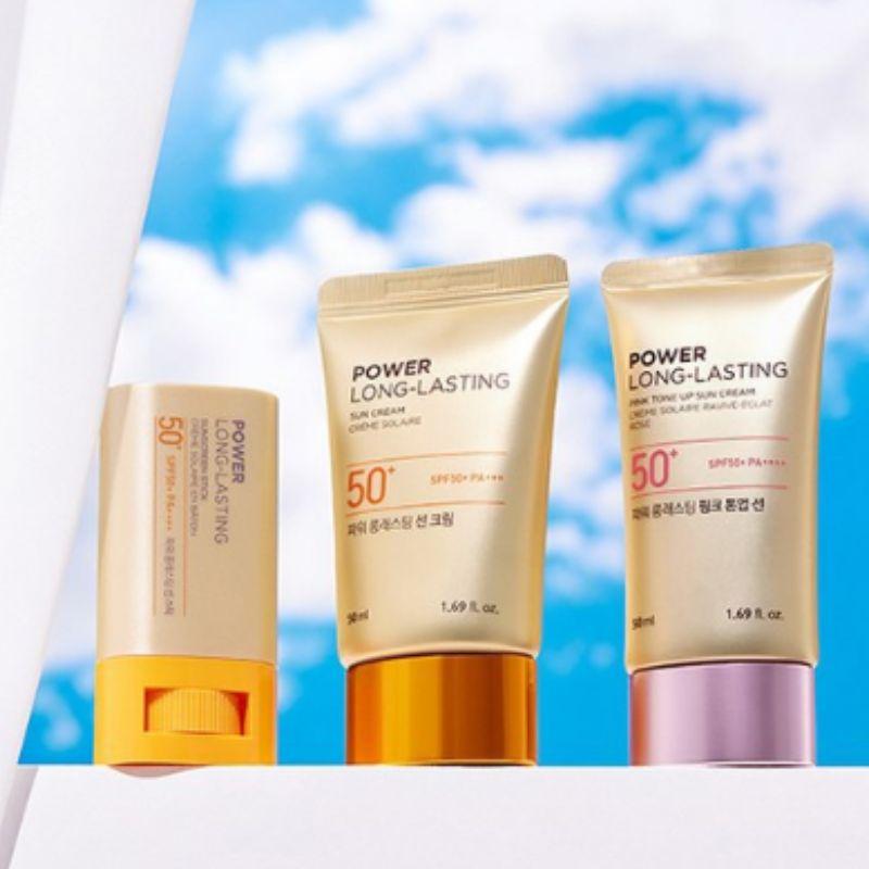 The Face Shop Power Увлажняющий солнцезащитный лосьон с розовым тонирующим эффектом SPF50+ PA++++ 50 мл