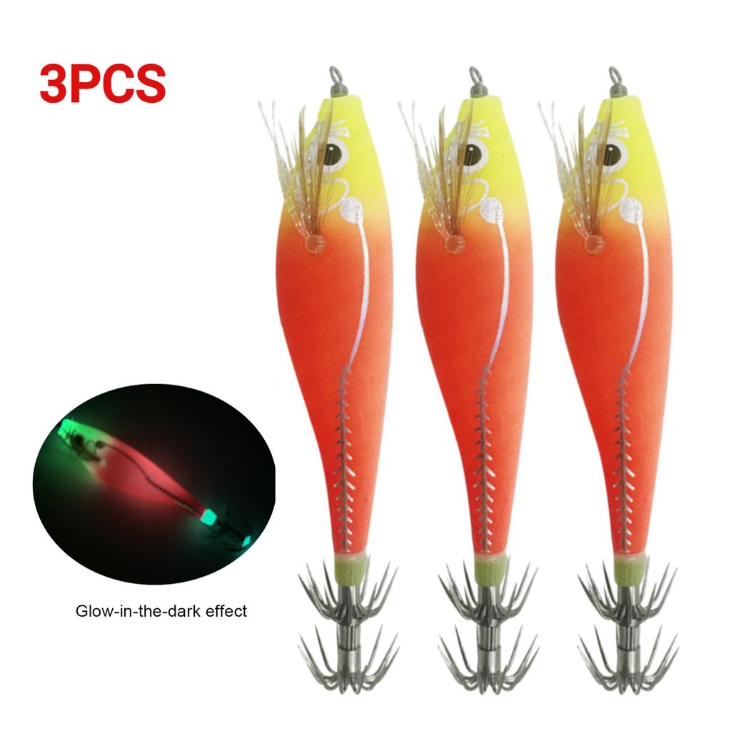 Светящаяся рыболовная приманка, светящаяся в темноте приманка для креветок, приманка для джиговой ловли, приманка для рыбалки в виде кальмара для осьминога, поддельные рыболовные снасти для каракатицы, жесткая наживка, морские приманки, снасти