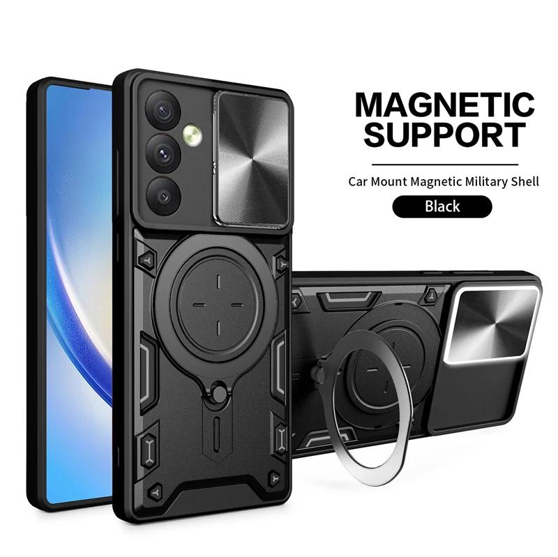 Чехол для Samsung Galaxy A14 A24 A34 A54 5G, защитные чехлы для камеры Samsung A 14 24 34 54, чехол-держатель с магнитным кольцом