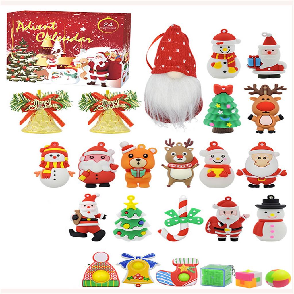 24pc Christmas Countdown Calendar Stress Relief Toy Set