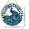 Peacock Sun Catcher. Dyed Window Hanging, a Lovely Gift for Ladies & Holiday Decor.