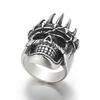 7mm Skull King Flat Ring Men's Stainless Steel Gothic Jewelry Accessories Gifts