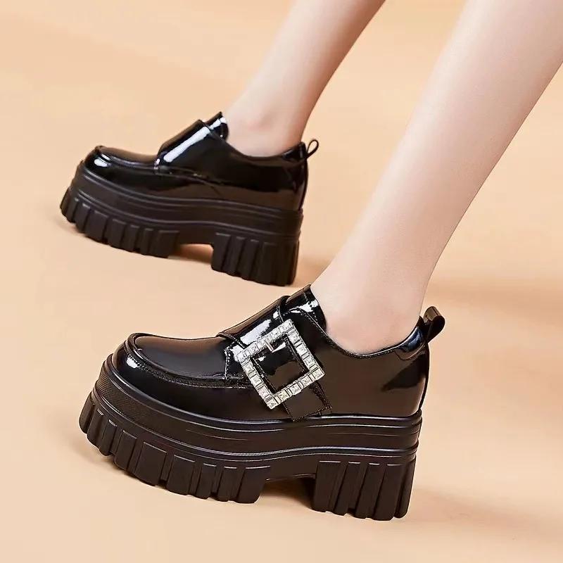 Spring Thick-soled Non-slip Designer Women Shoes Women's New Fashion Hook and Loop Outdoor Banquet Party High Heel Shoes