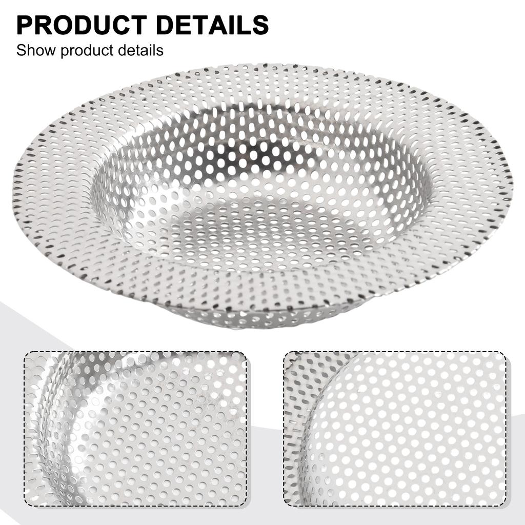 Long Lasting Stainless Steel Bathtub Hair Catcher Drain Filter Strainer