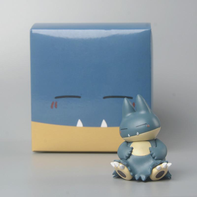 Pokemon Sleeping Figure Psyduck Snorlax, Cute 6-7cm Action Model, Collectible Desk Decor Toy Gift for Fans