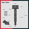 Т-образные петли - KOTARBAU - 250 мм - Сталь - Черный - 2 штуки