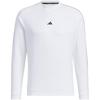 Adidas Golf Warm Crew Neck Long Sleeve Fleece Golf White Pullover,