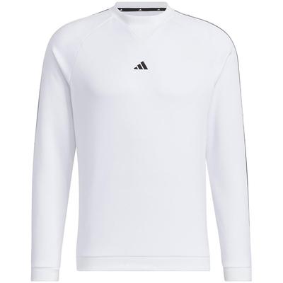 Adidas Golf Теплый Свитшот с Круглым Вырезом и Длинным Рукавом из Флиса для Гольфа Белый
