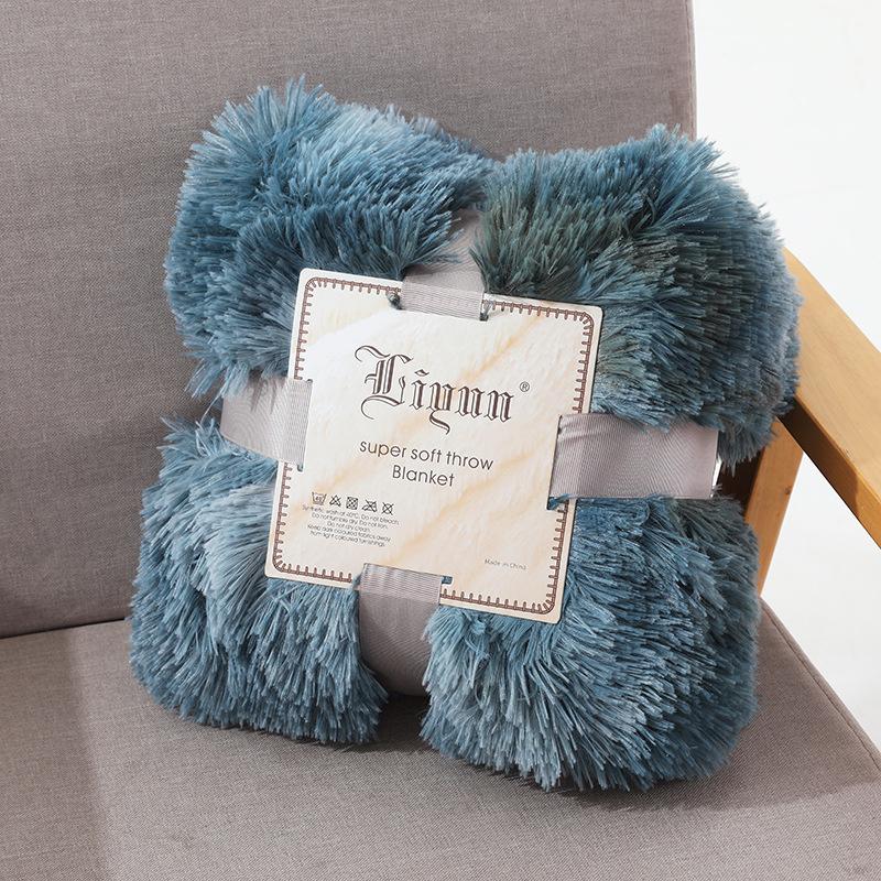 Plush Small Blanket Blanket Solid Color Nap Blanket Double Cover Blanket