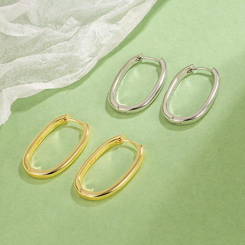 BF CLUB 925 Sterling Silver Gold Round Hollow Earrings For Women Trendy Earring Jewelry Prevent Allergy Party Accessories Gift