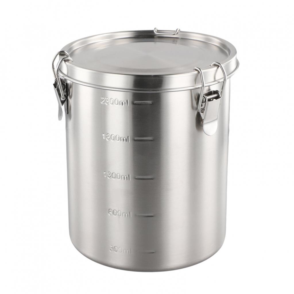 Stainless Steel Storage Canister with Airtight Design for Kitchen Use