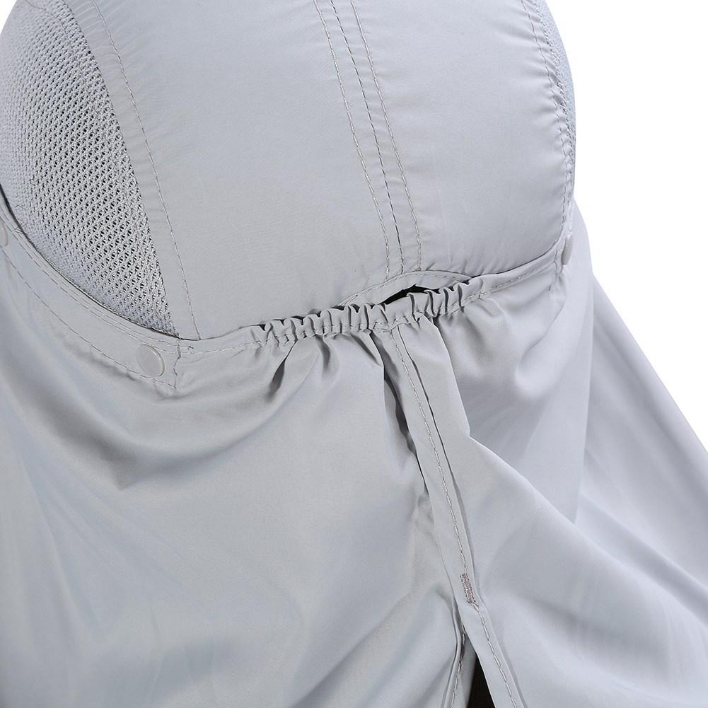 360 Degree Quick Drying UV Protection Cap Neck Ear Flap Cover For Outdoors(grey)