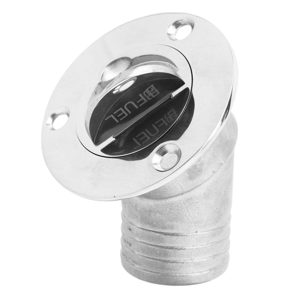 Boat Deck Filler 45 Degrees 316 Stainless Steel 38mm Flip Fill Cover with Keyless Cap for Marine Yacht