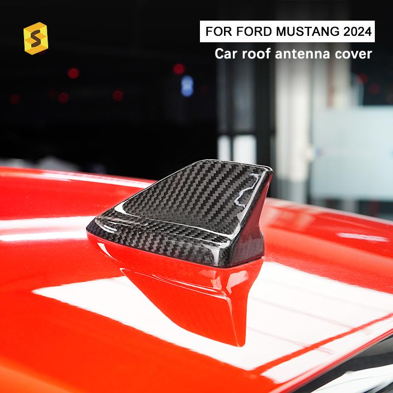ES Производитель углеродного волокна Крышка антенны на крыше автомобиля для Mustang 2024 GT Аксессуары для интерьера