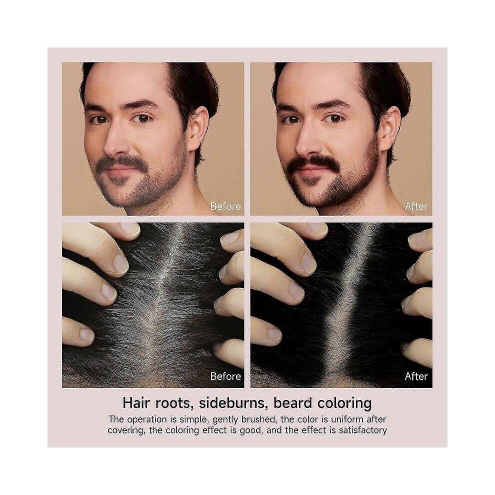 Root Touch Up Dark Brown - Waterproof & Sweatproof Hair Mascara for Grey Coverage & Beard Dye