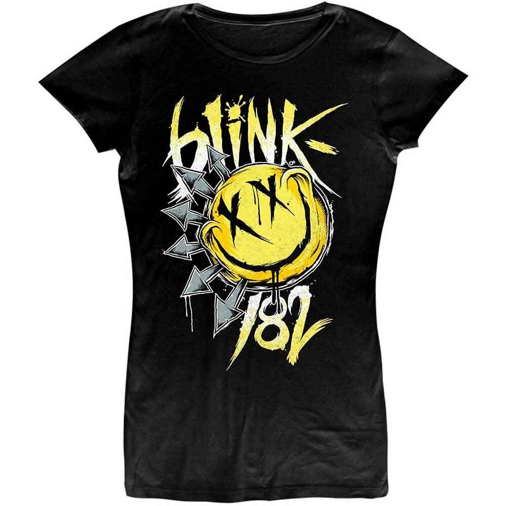 Blink-182 Big Smile Short Sleeve Tee Black New