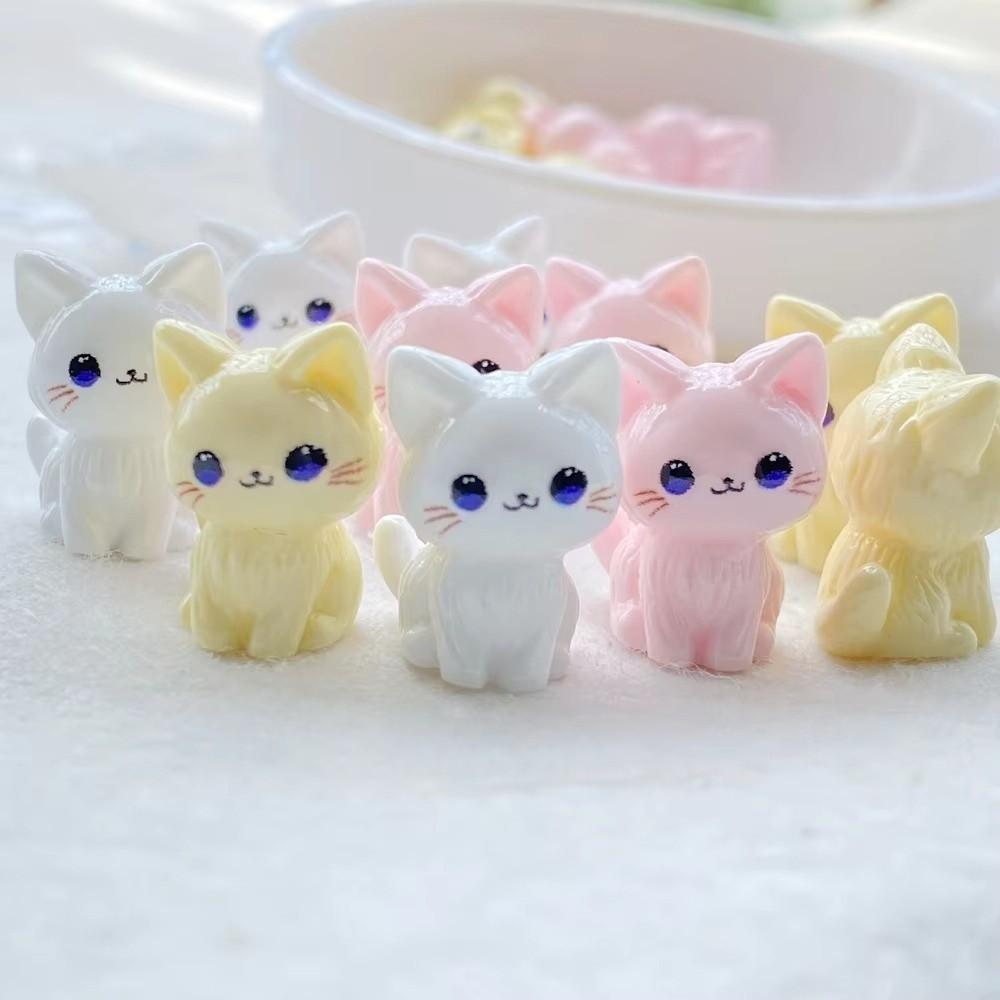 12Pcs Cute Cat Series Resin Decorations Diy Craft 3D Charms Cartoon Charms Scrapbooking Accessories