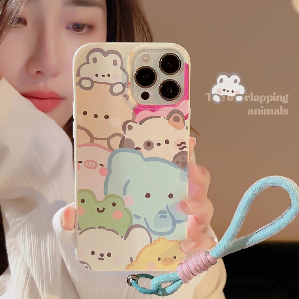 Cute Pet Watercolor Painting for IPhone16 for Apple Phone Case 17promax for 15 Childlike Cartoon 11 Protective Cover