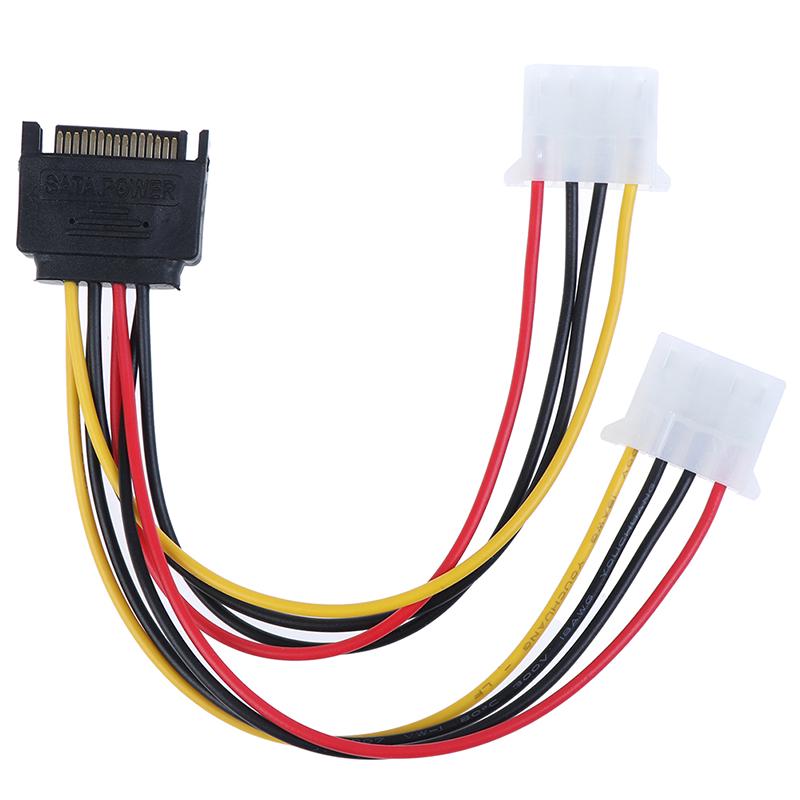 15-контактный разъем Sata для двойного 4-контактного кабеля Molex Female Ide Hdd Power Harddrive