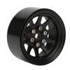 2pcs Alloy Beadlock Wheel Rims Accessory Fit for TRAXXAS TRX4 110 RC Crawler CarBlack