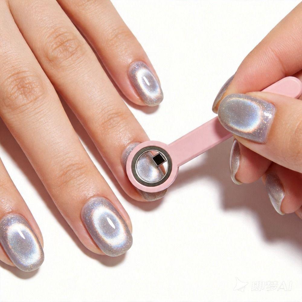 Long Handle Hollow Circle Stick Black Hole Shape Nail Art Magnet Nail Ring Magnet Nail Art Tool