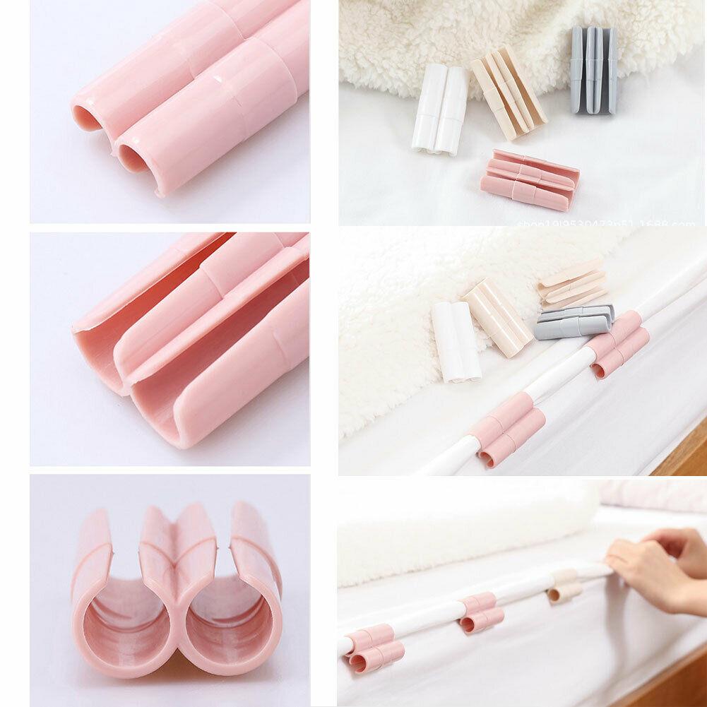 Комплект из 4-х пластиковых противоскользящих пряжек для простыней для надежной фиксации