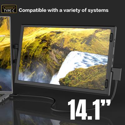 14,1-дюймовый портативный дисплей-расширитель FHD IPS HDMI-совместимый Type-C 3.1 регулируемый компьютер
