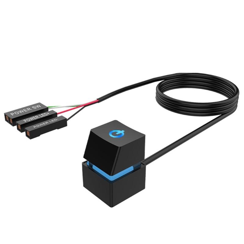 Desktop Computer External Power Button with LED Lights for Motherboard Power Switching Button