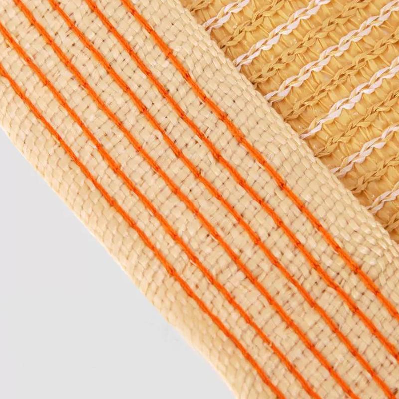 1шт армированная летняя подшитая ткань солнцезащитного козырька теплоизоляционная сетка с люверсами бежевый прочный бежевый