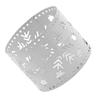 Snowflake Metal Candle Holders Iron Desk Organizer Party Decoration Hollow Cylinder Shape Christmas Decor White 1Pack