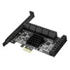 Riser PCIE Adapter 16Port SATA PCI Express To 3.0 6Gbps Interface Expansion Card