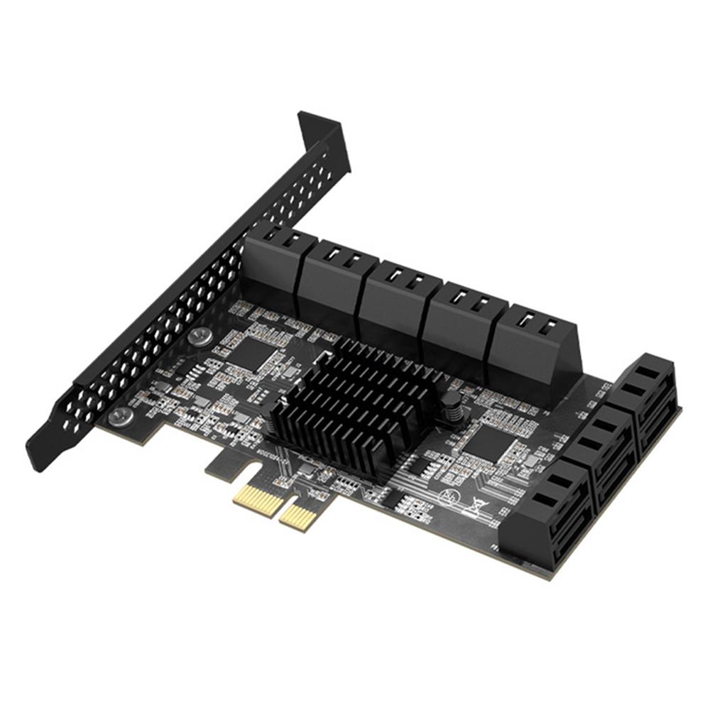 Riser PCIE Adapter 16Port SATA PCI Express To 3.0 6Gbps Interface Expansion Card
