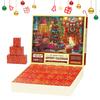 1 Set Christmas Puzzle Advent Calendar Durable Recyclable Fun Family Game for Creative Learning Countdown