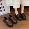 Small Leather Shoes Female Spring and Fall Thick Bottomed Lefou Shoes Female Retro Jk Uniform Single Shoes Fashion Women Summer Breathable Shoes