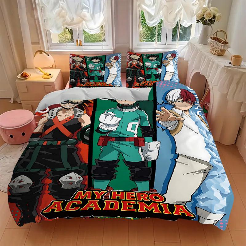 Heroic Adventures Unite Print 3Pcs Bedding Setduvet Cover With 2 Bedropillowcase Home Birthday Gift