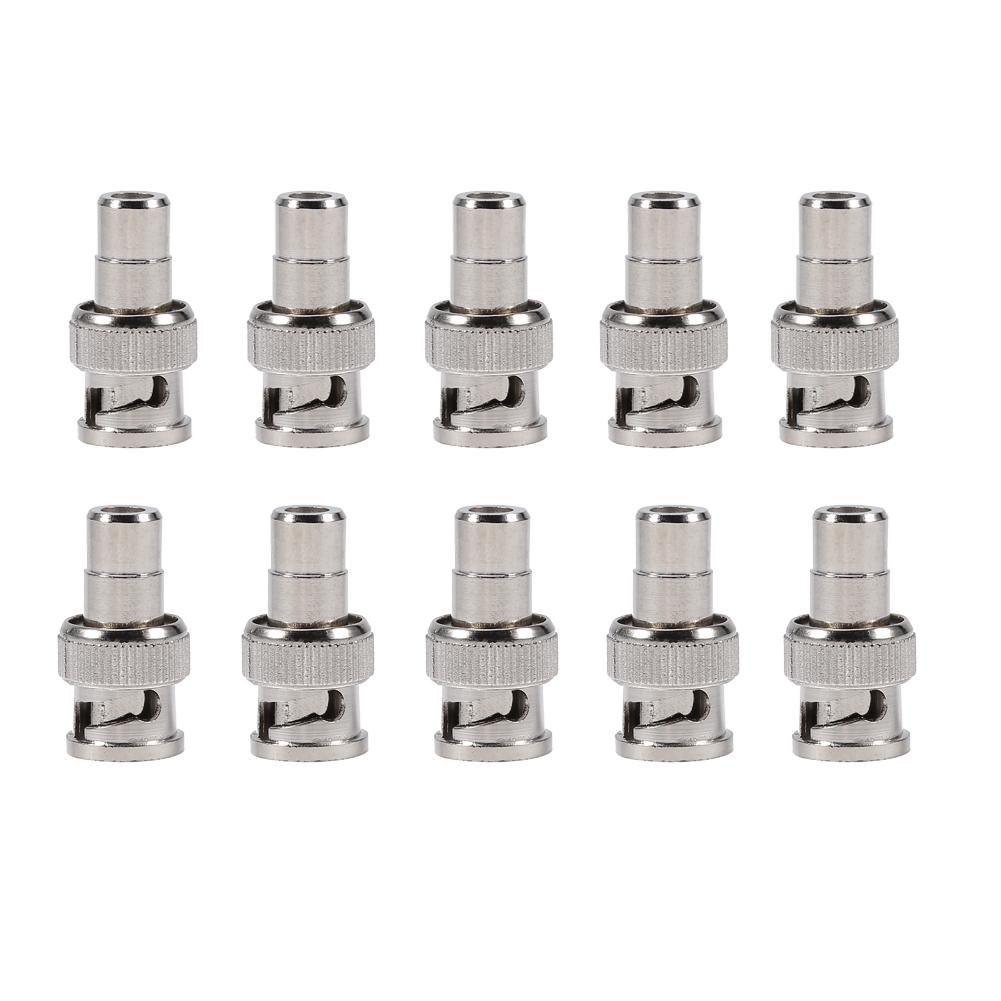 10 шт. BNC Male to AV RCA Female Connector Адаптер для системы видеонаблюдения