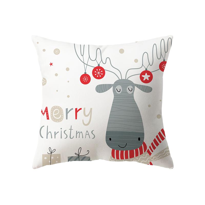 Christmas Theme Christmas Decoration Printing Pattern Cushion Cover Home Living Room Sofa Decoration Pillow Pillow Cover