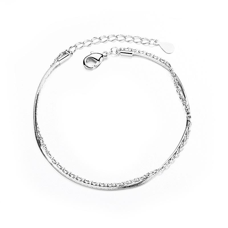 VENTFILLE 925 Sterling Silver Diamond-Studded Butterfly Bracelet Women's Fashion Temperament Flower Adjustable Bracelet