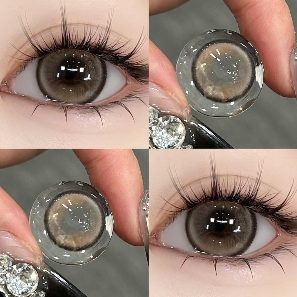 1 Year Use 2PCS Contact Lens Cosmetic Myopia Color Contact Lenses Natural Soft Contact Lens